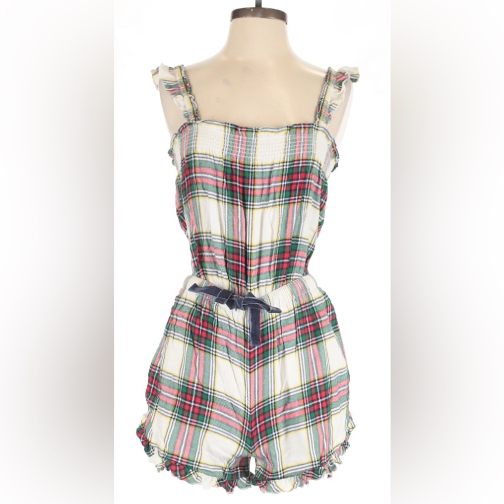 Aerie Plaid Sleeveless Romper